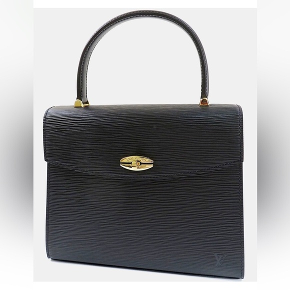 Louis Vuitton Handbags - Louis Vuitton Black Satchel with Gold Hardware